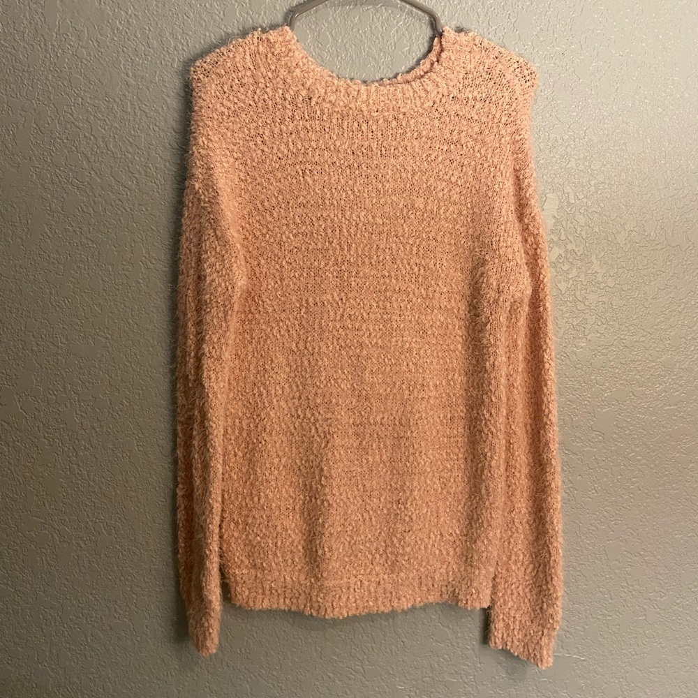 pink chenille sweater